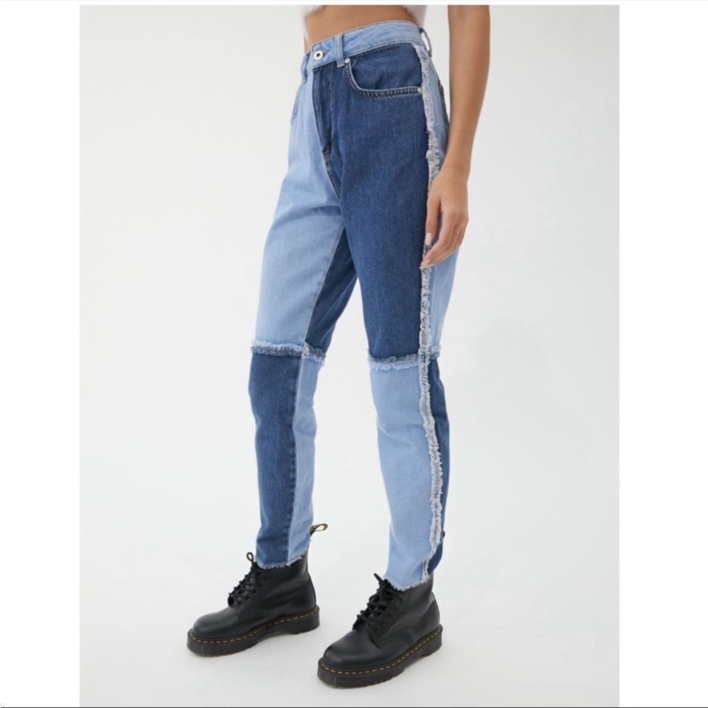 Urban outfitters ragged mom patchwork jeans 32 - Picture 3 of 11
